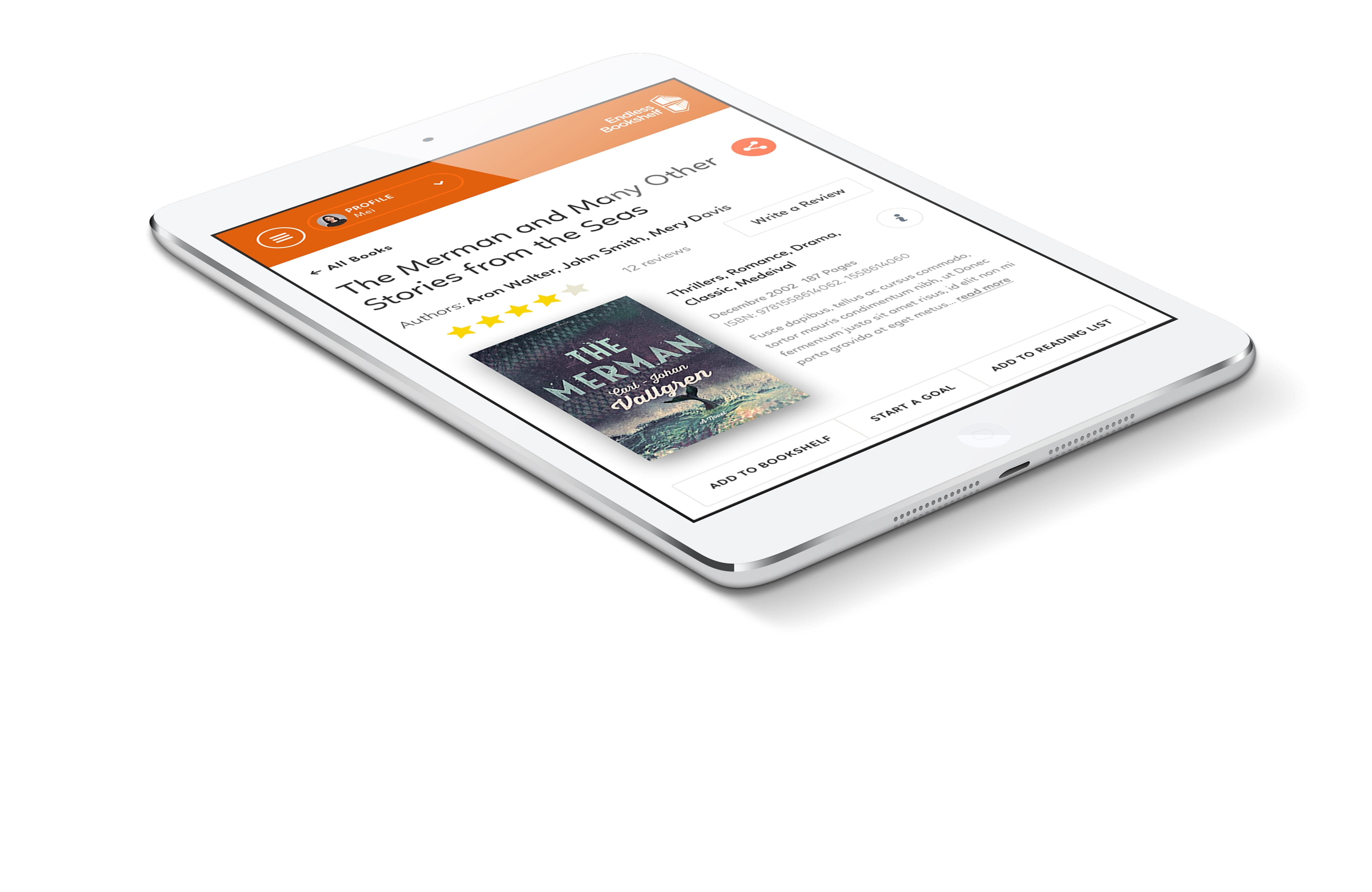 endless bookshelf on ipad