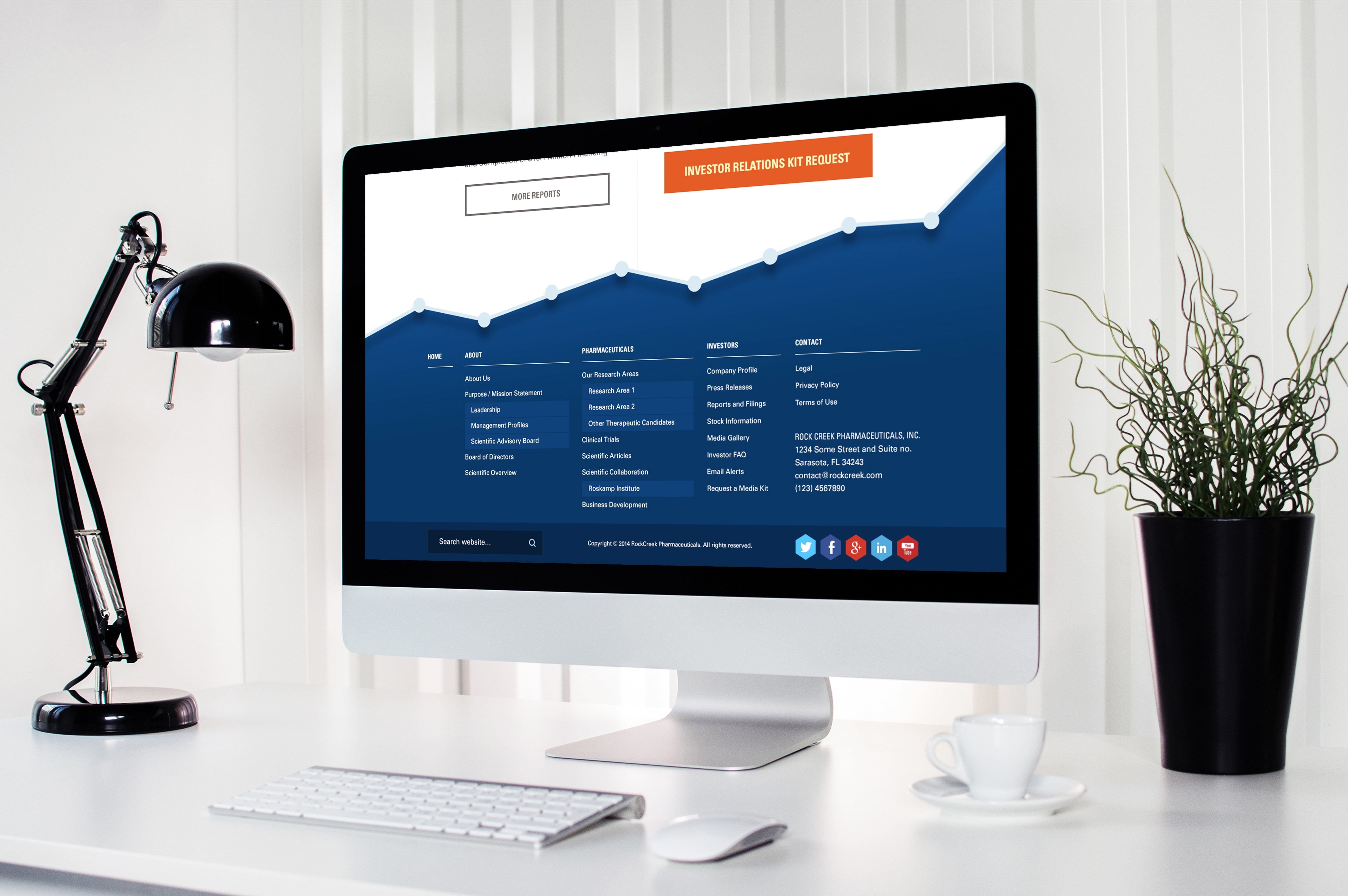 Rock Creek Pharmaceuticals website on iMac