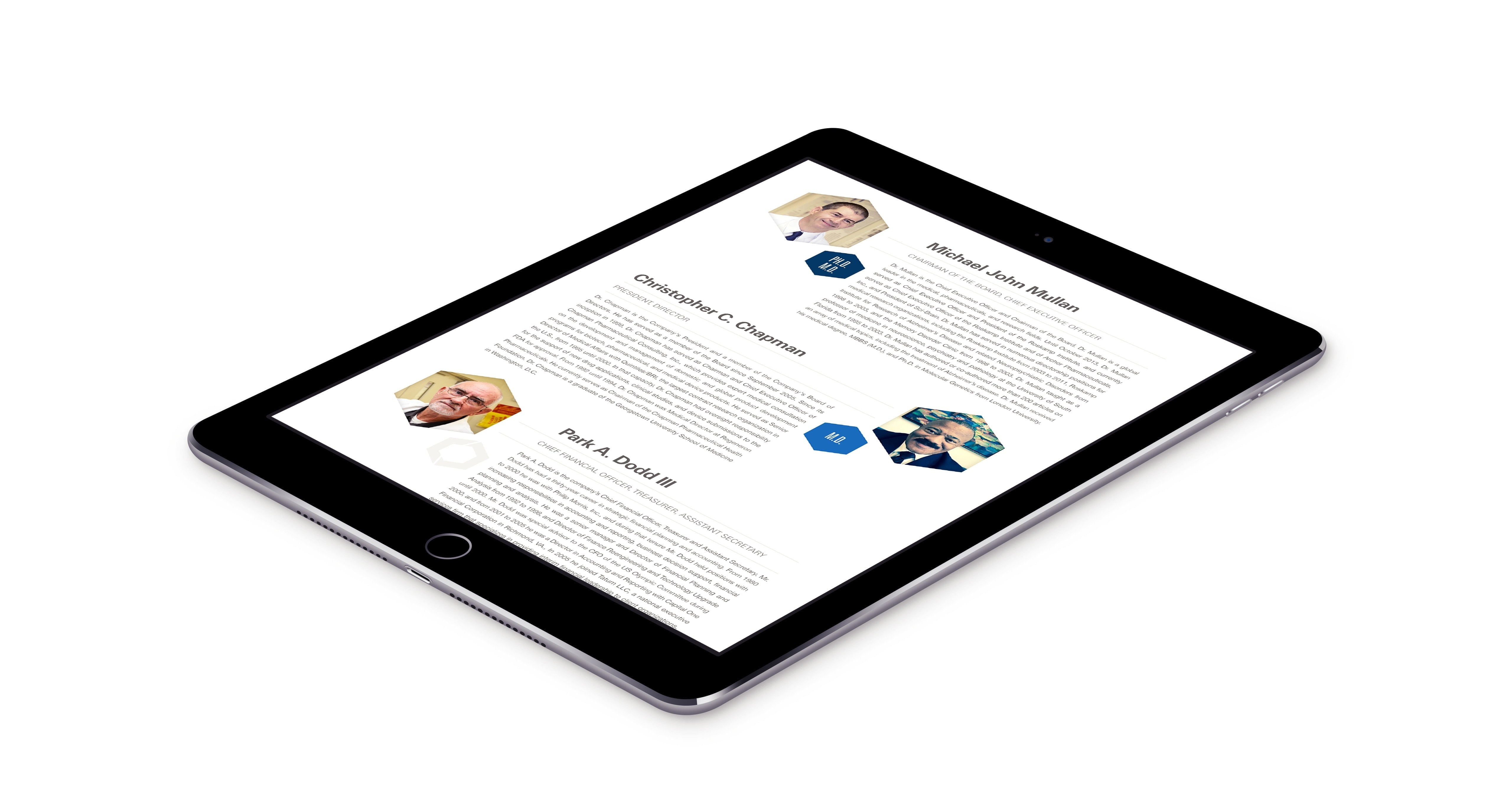 Rock Creek Pharmaceuticals website on ipad