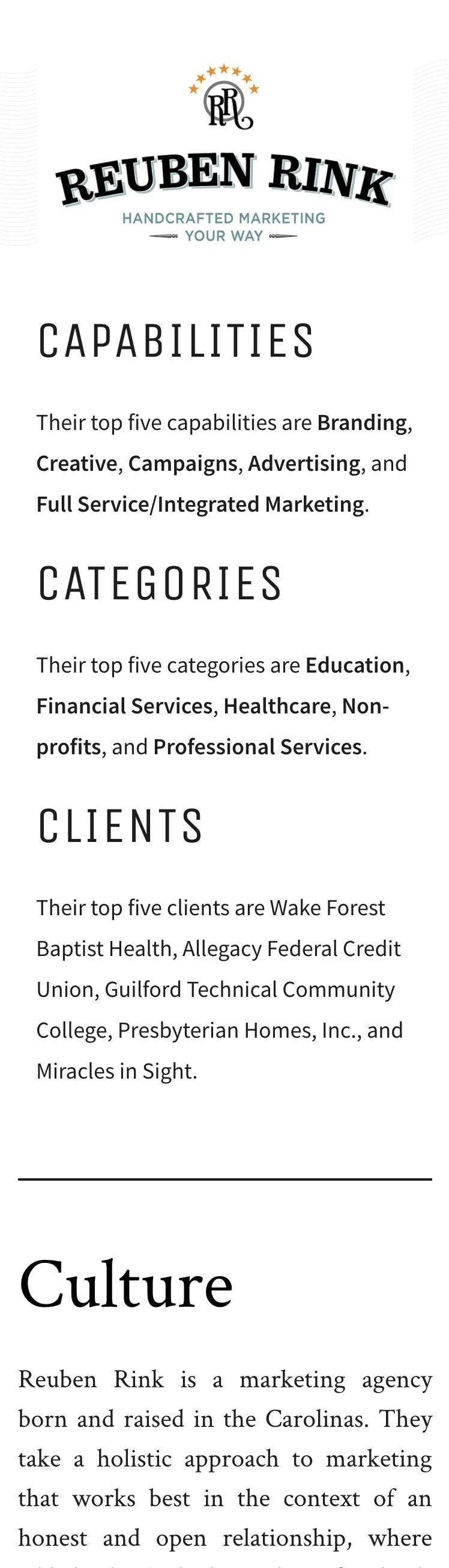 Agency Profile Mobile