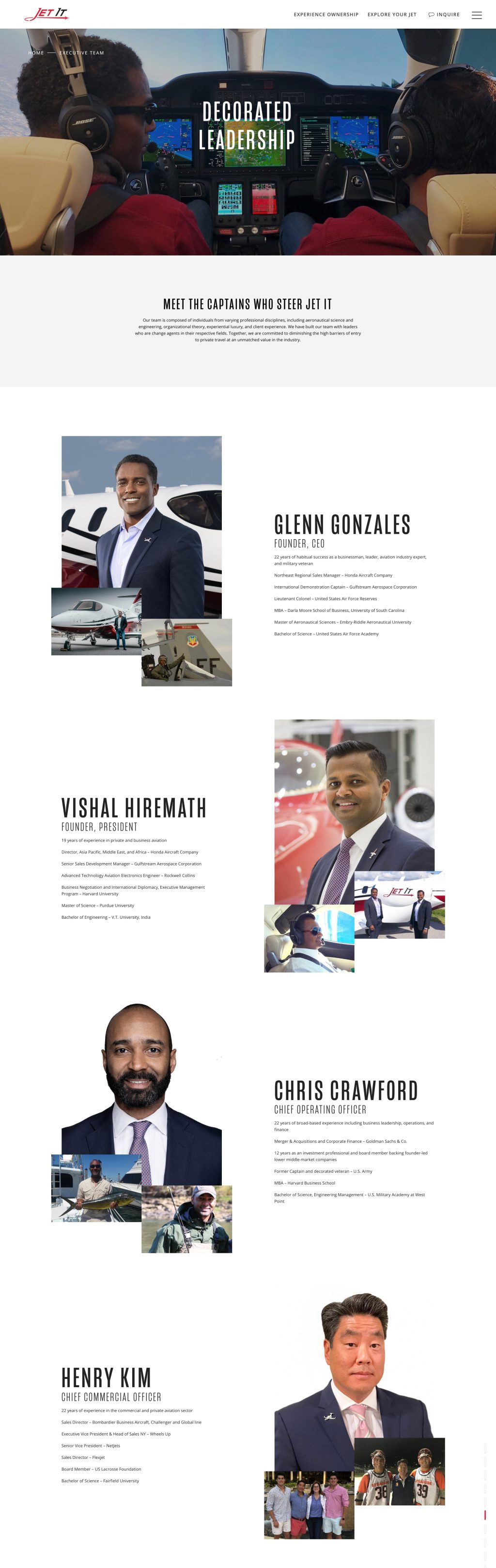 Jet It - About Us page