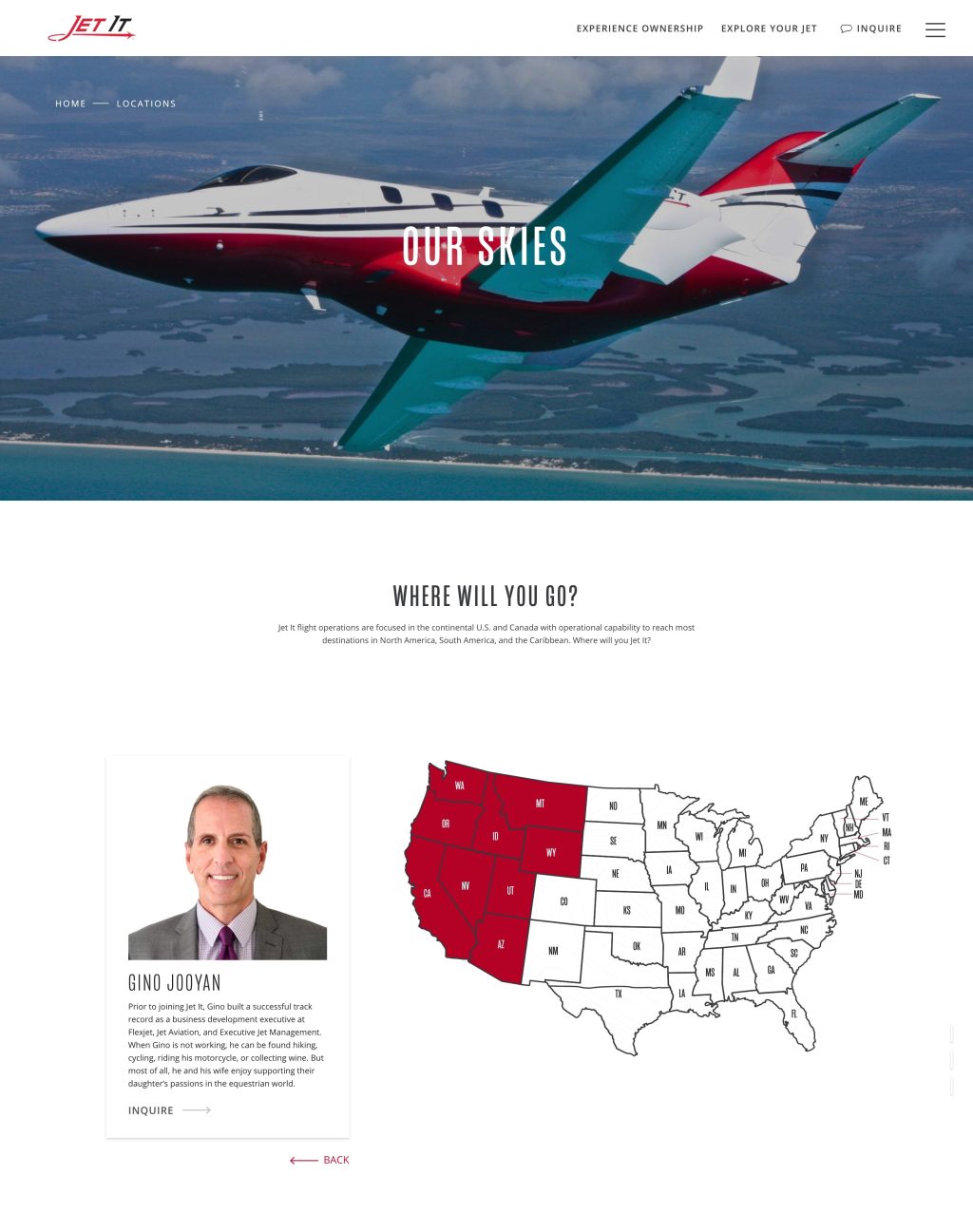 Jet It - Locations Page