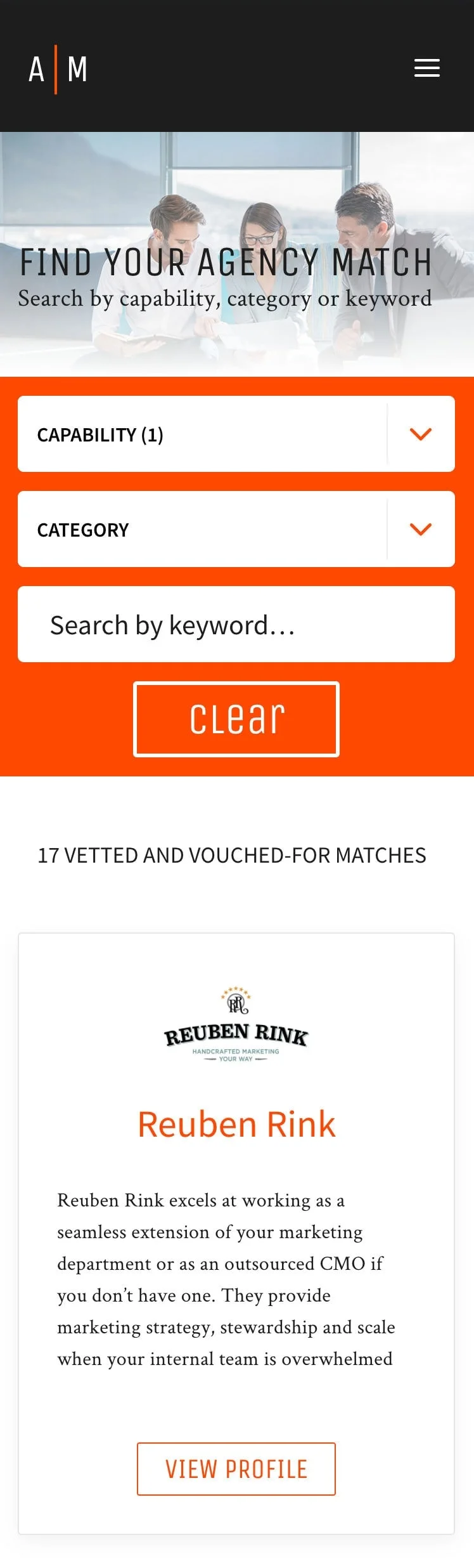 Search Agencies Mobile