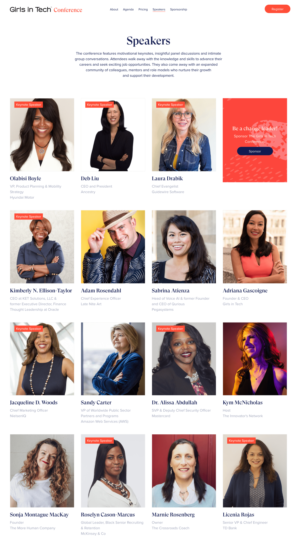 Girls in Tech Conference — Speakers