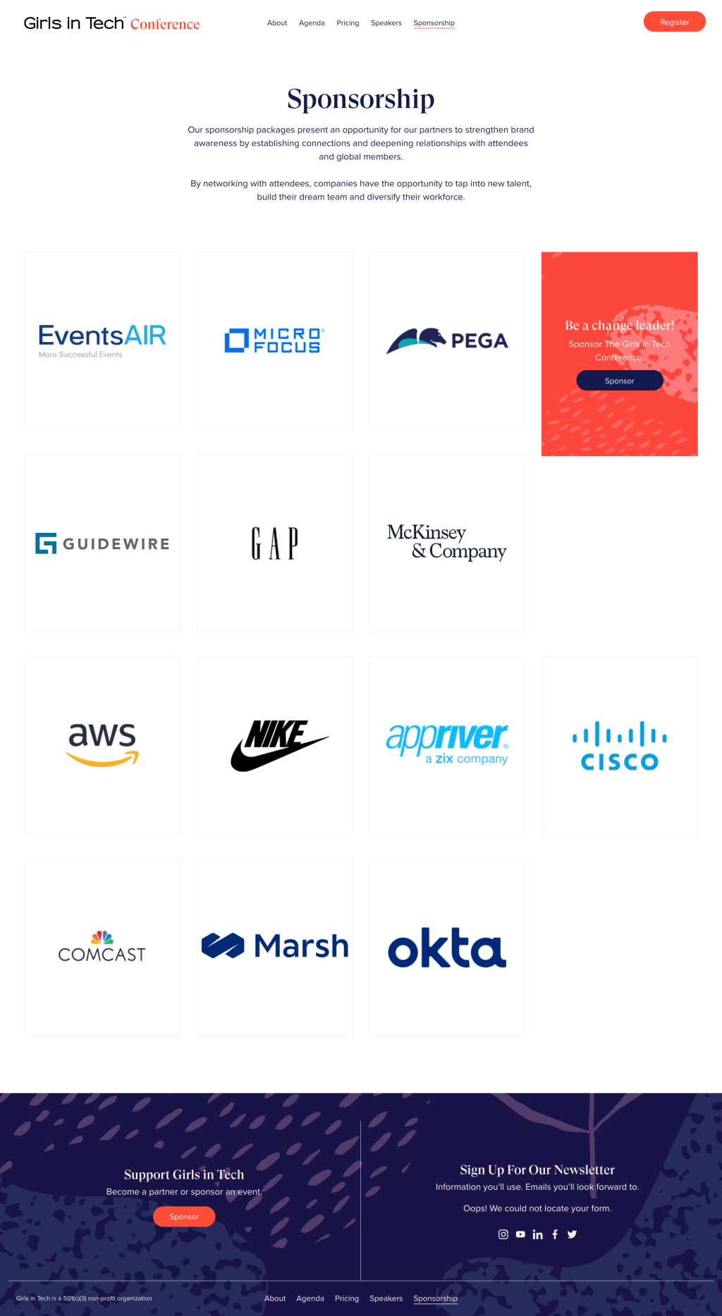 Girls in Tech Conference — Sponsors
