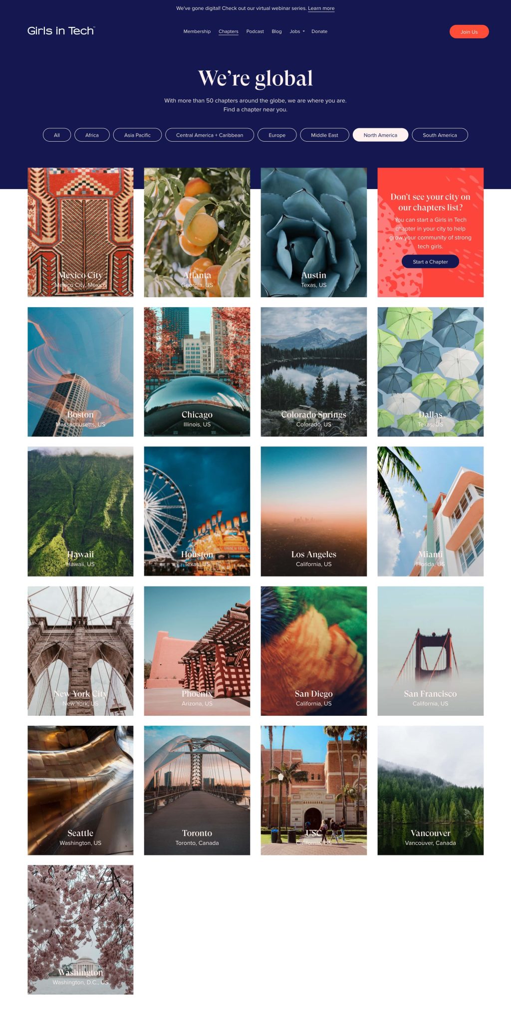 Chapters Page Design