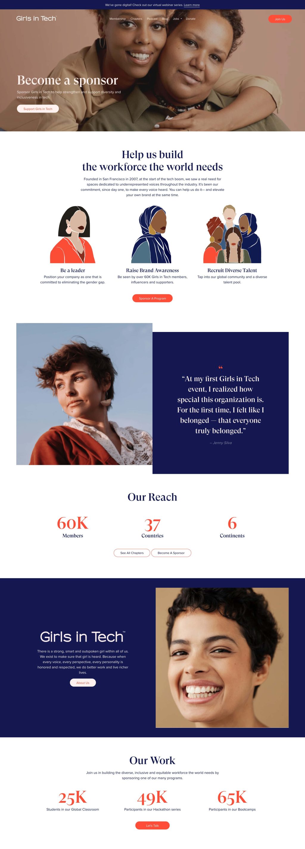 Sponsors Page design