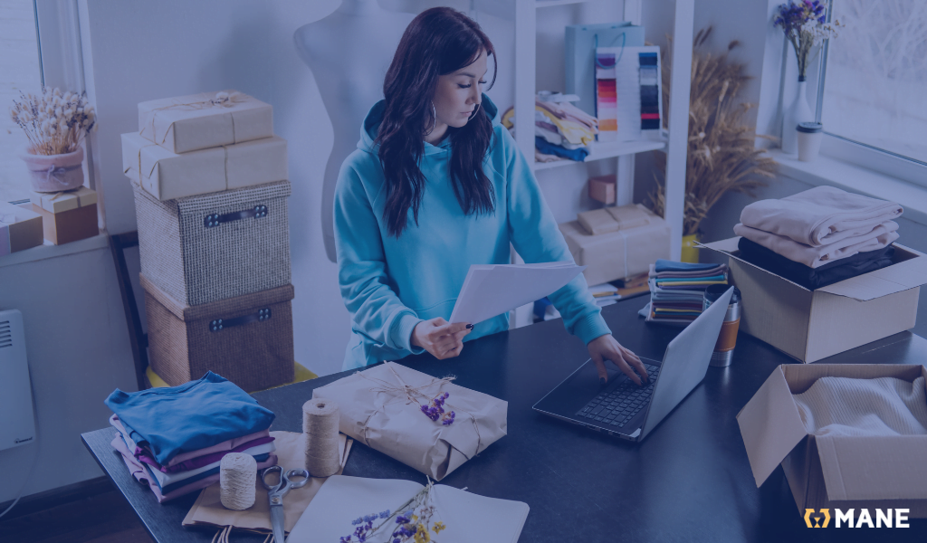 Woman having eCommerce store for selling her products