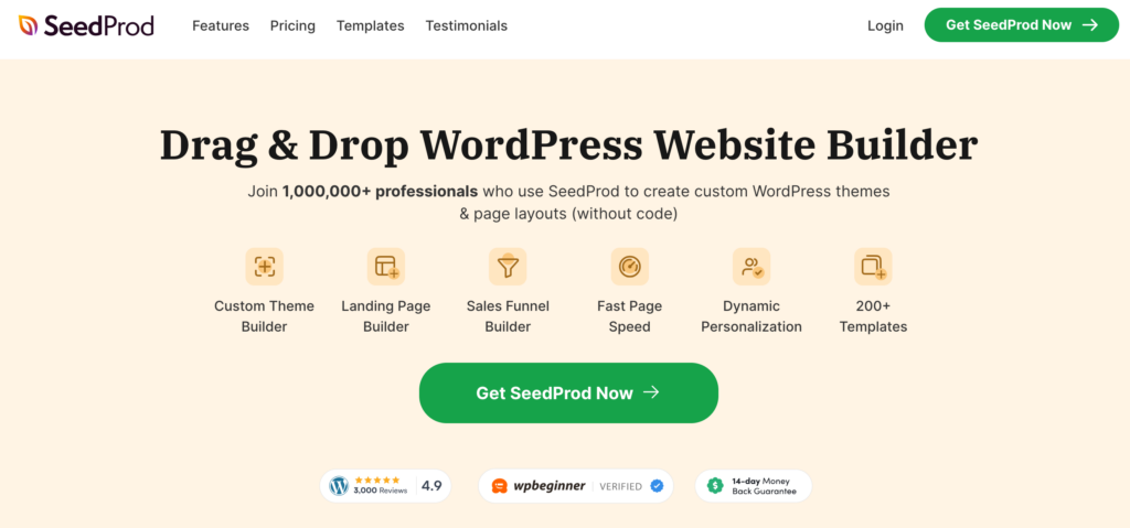SeedProd WordPress website builder