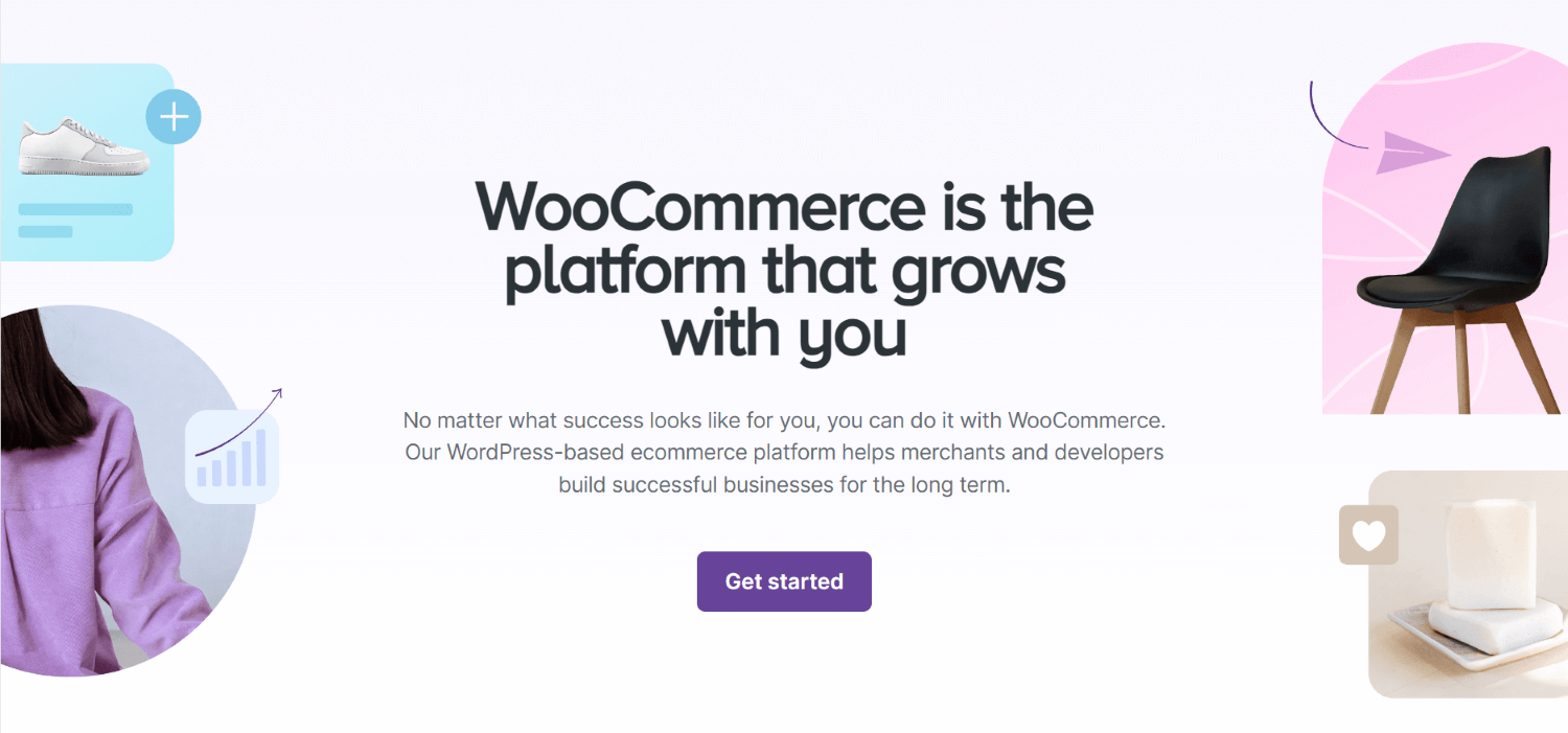 A screenshot of the WooCommerce home page.