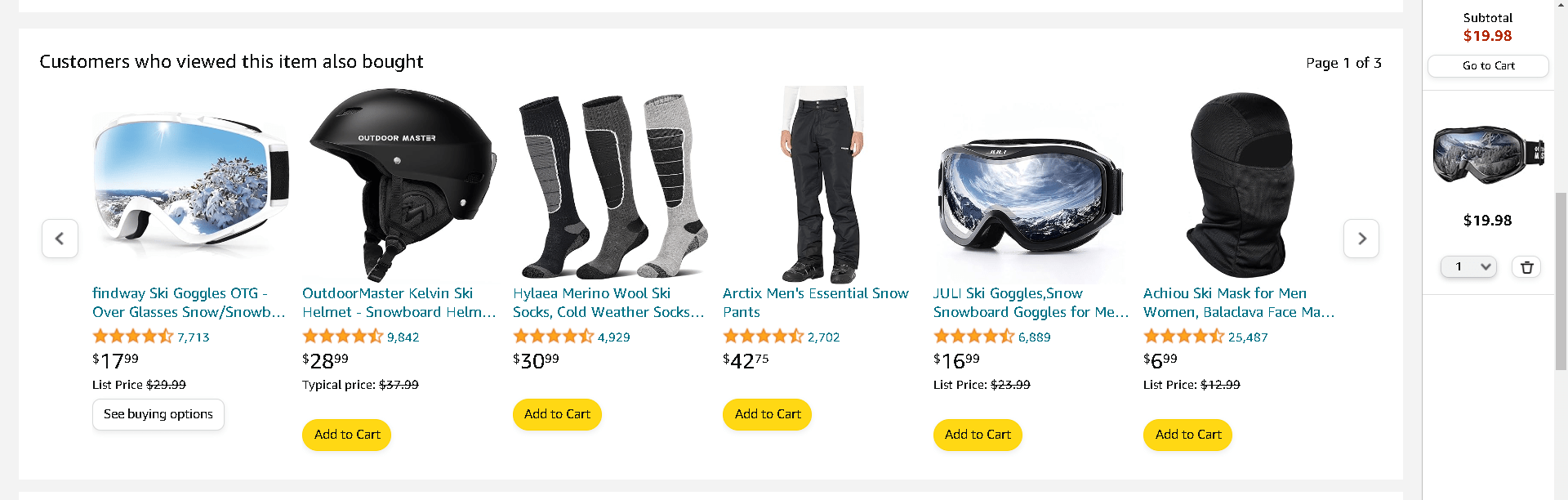 Cross-selling on Amazon's shopping cart page